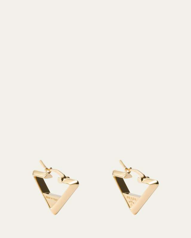 Triangle Brass Earrings